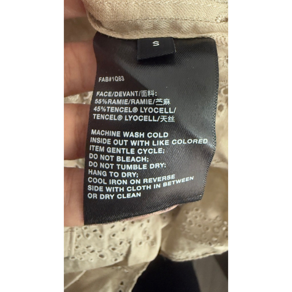 Women's Lafayette 148 Denver Beige Eyelet Midi Dress S - Picture 7 of 8